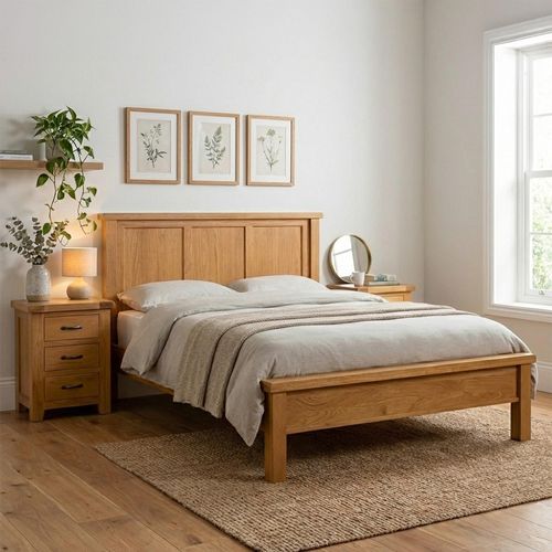 Somer Bed - Oak - 5ft King Size