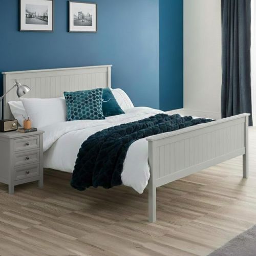 Maine Panel Bed - Grey - Sizes Available
