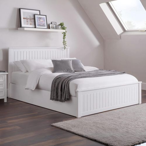 Maine Ottoman Storage Bed - White - Sizes Available