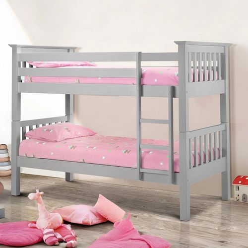 Barcelona Slatted Bunk Bed - Grey