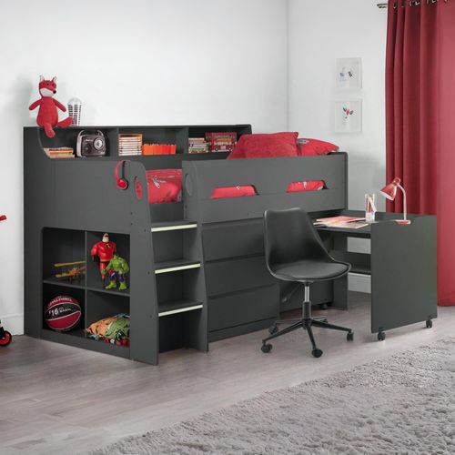 Jupiter Midsleeper Bed - Dark Grey