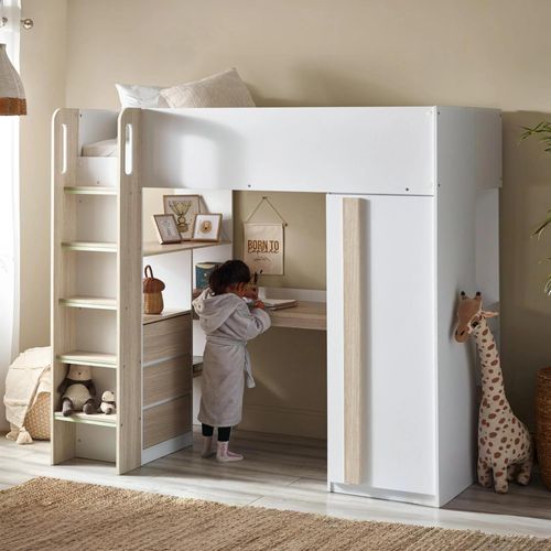 Ocean Highsleeper Bed - White