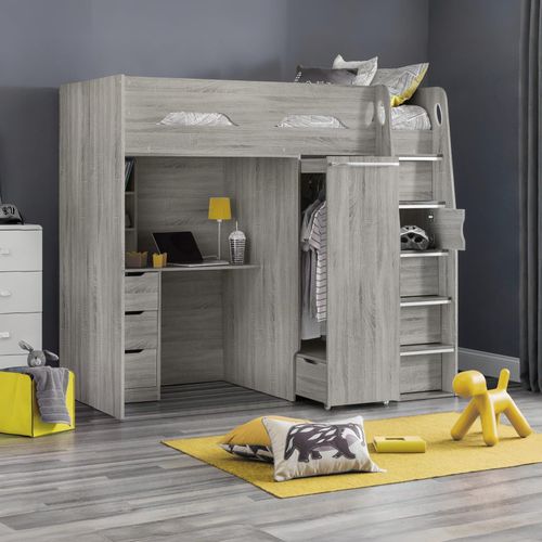 Pegasus Highsleeper Bed - Grey Oak