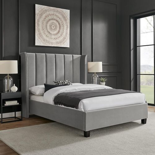 Posey Grey Fabric Bed - Sizes Available