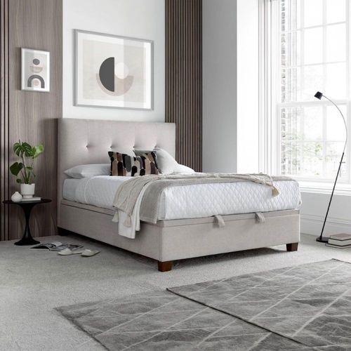 Walkworth Ottoman Storage Bed - Maskat Clay Fabric - Sizes Available