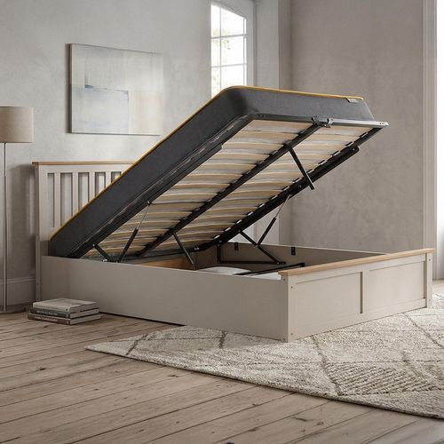 Phoenix Ottoman Storage Bed - 5ft King Size - Pearl Grey