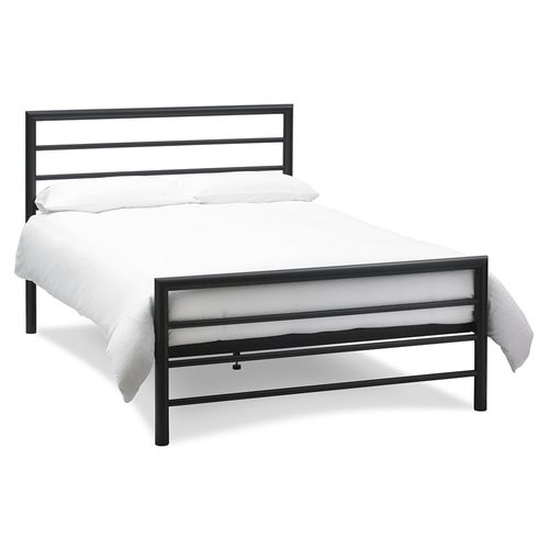 Urban Matt Black Metal Bedstead - 4ft Small Double