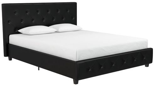 Darke Black Fabric Bed - Sizes Available - 4026009UK