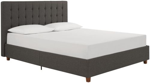 Erie Grey Linen Upholstered 5ft King Size Bed - 4108429UK