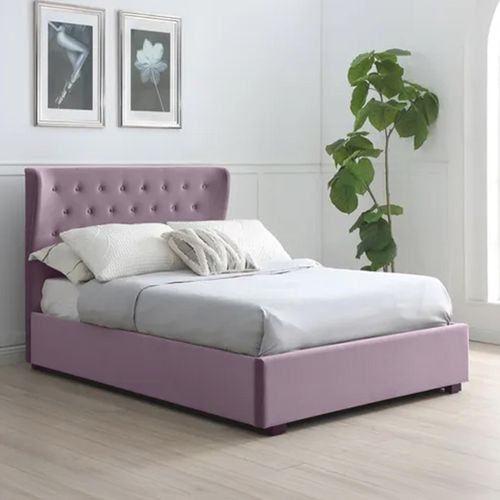 Kensington Athena Heather Velvet Fabric Ottoman Storage Bed - 6ft Queen Size