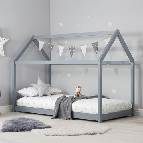 Kids House Bed - Grey