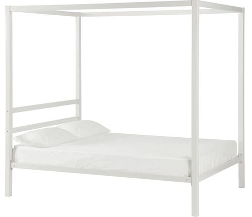 Moca White Metal 4ft 6in Double Bed - 4073139UK