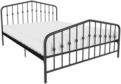 Nowata Bushwick Black Metal Bed - Sizes Available - 4044029NUK