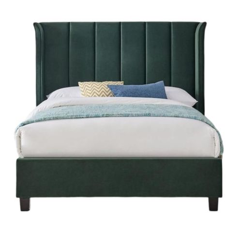 Posey Emerald Green Fabric Bed - Sizes Available