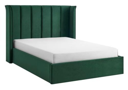 Posey Emerald Green Fabric Ottoman Bed - Sizes Available
