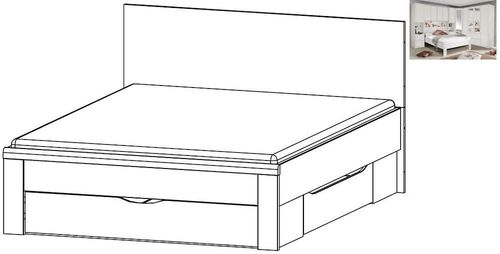 Rauch Rivera White 4ft 6in Double Storage Bed