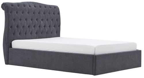 Roma Dark Grey Fabric Ottoman Bed - Sizes Available