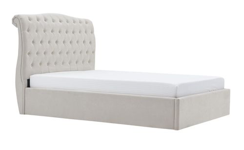 Roma Natural Fabric Ottoman Bed - Sizes Available