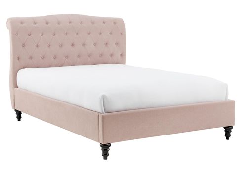 Roma Pink Fabric Bed - Sizes Available