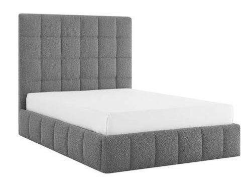 Stark Dove Grey Boucle Fabric Ottoman Bed - Sizes Available