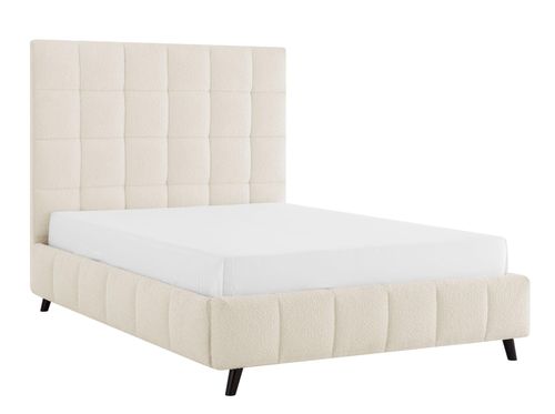 Stark Ivory Boucle Fabric Bed - Sizes Available