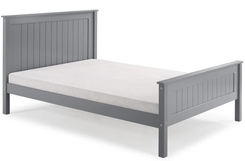 Travis Grey High Footend Wooden Bed - Sizes Available