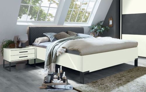 Breda Bed - Upholstered Cushion Headboard - White - Variation Available
