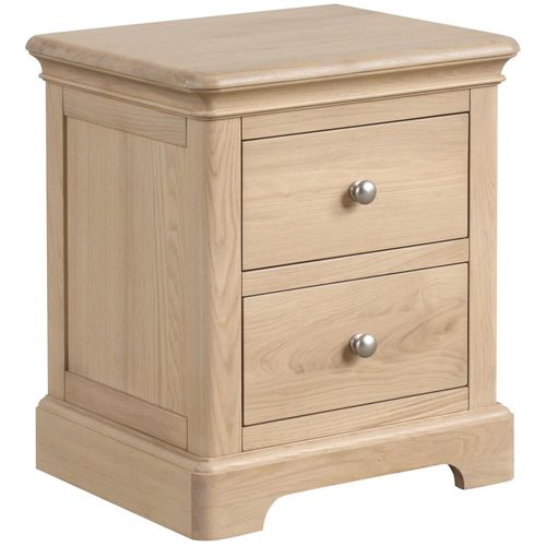 Cromwell Oak 2 Drawer Bedside Cabinet