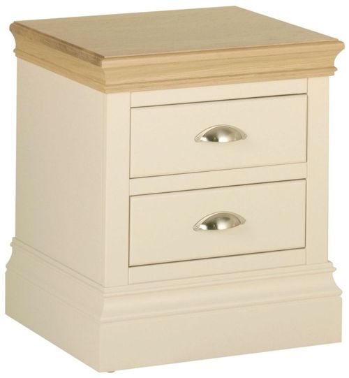Versailles Ivory Painted 2 Drawer Bedside Cabinet