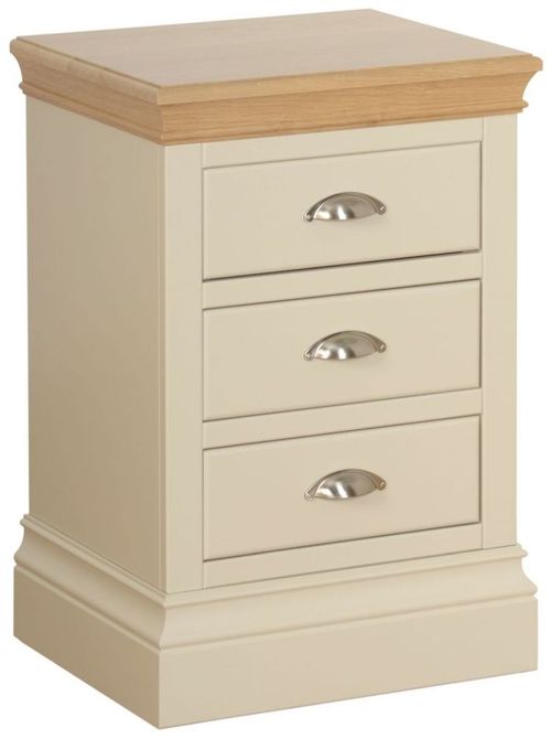 Versailles Ivory Painted 3 Drawer Bedside Cabinet