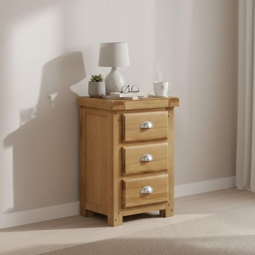 Newbridge Bedside Cabinet - 3 Drawer - Oak