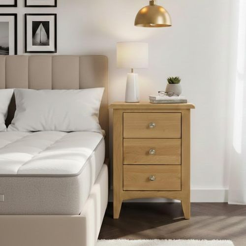 Kilkenny Bedside Cabinet - 3 Drawer - Oak