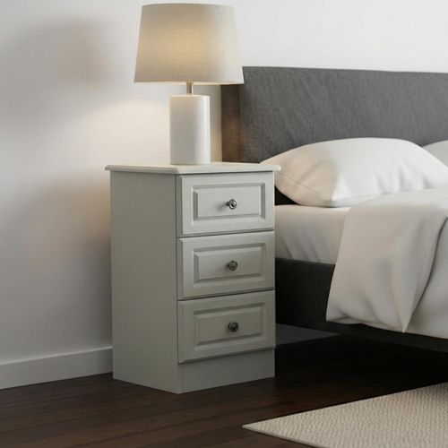 Pembroke Cashmere 3 Drawer Bedside Cabinet