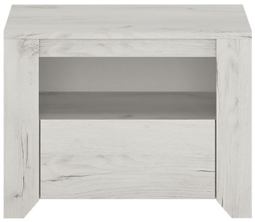 Angel White 1 Drawer Bedside Cabinet