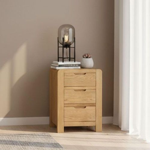 Bergen Bedside Cabinet - 3 Drawer - Oak