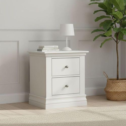 Bordeaux Bedside Cabinet - 2 Drawer - Cotton