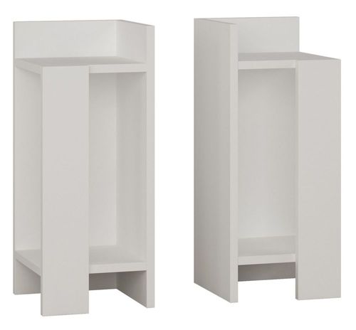 Clearance - Bolivia White Bedside Cabinet (Set of 2)