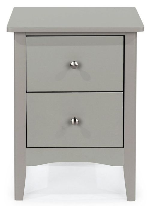Como Grey Painted 2 Drawer Bedside Cabinet