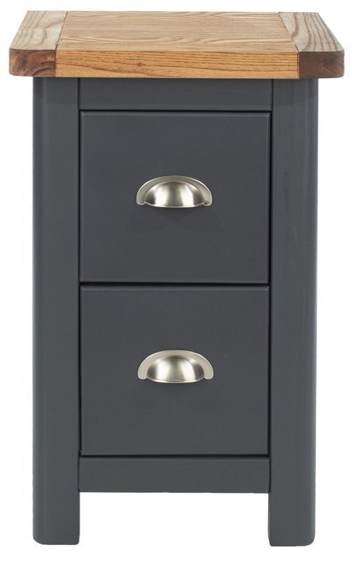 Dunkeld Blue 2 Drawer Petite Bedside Cabinet