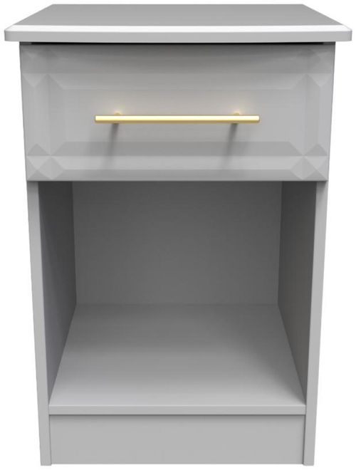 Faye Grey 1 Drawer Bedside Cabinet