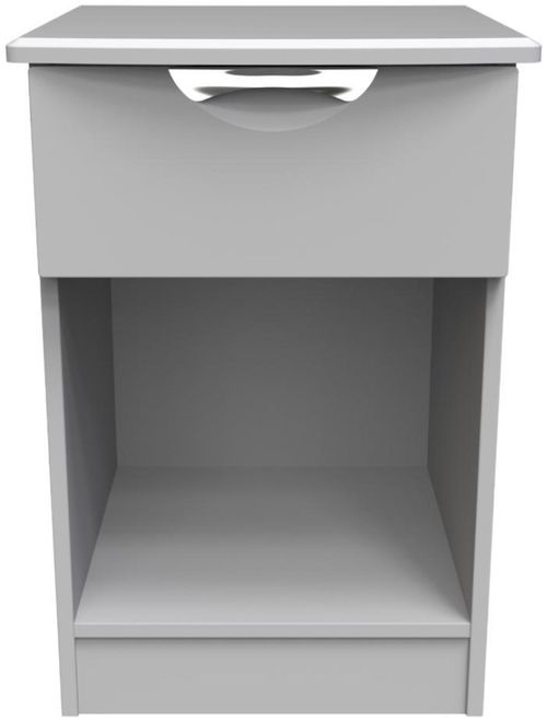 Flora Grey 1 Drawer Bedside Cabinet