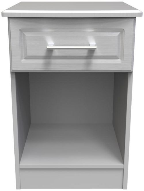 Gina Grey Ash 1 Drawer Bedside Cabinet