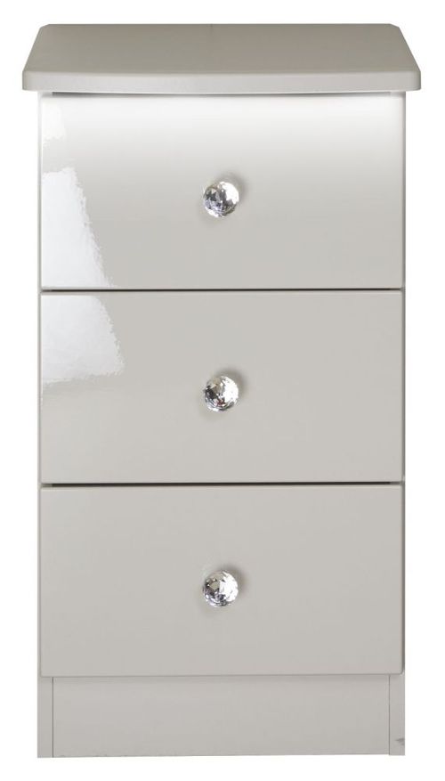 Lumiere Cashmere 3 Drawer Bedside Cabinet