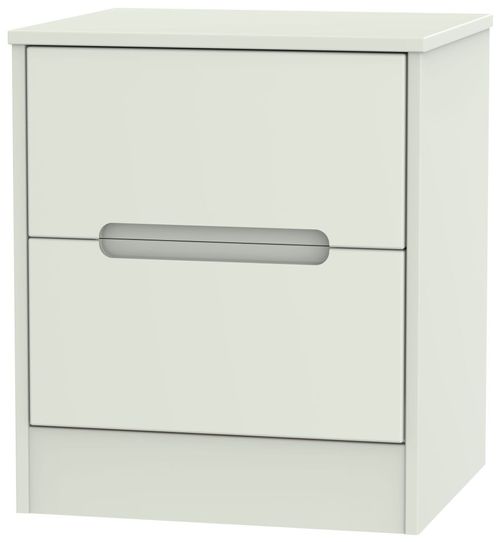 Monaco Cashmere 2 Drawer Bedside Cabinet