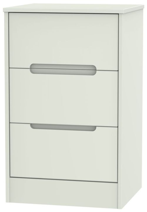 Monaco Cashmere Matt 3 Drawer Bedside Cabinet