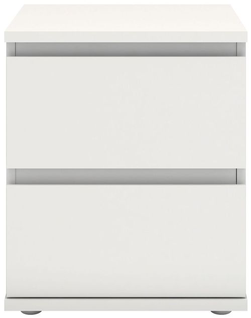 Nova White 2 Drawer Bedside Cabinet