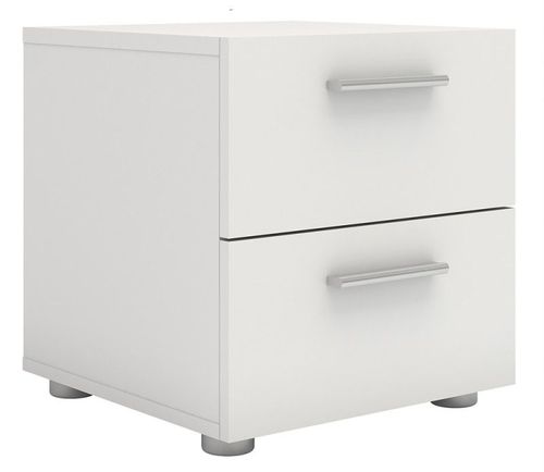 Pepe White 2 Drawer Bedside Cabinet