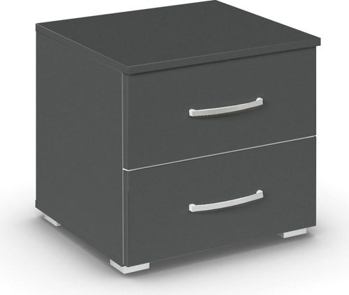 Rauch Aditio 2 Drawer Bedside Cabinet - Metallic Dark Grey
