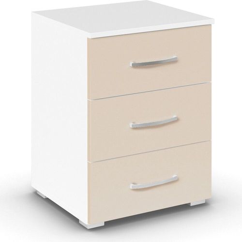 Rauch Aditio 3 Drawer Bedside Cabinet - Alpine White and Champagne