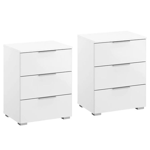 Rauch Alabama 3 Drawer Bedside Cabinet - Set of 2 - Alpine White